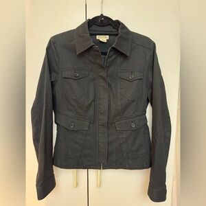 Michael Kors Black Lightweight Denim Jacket Size 8